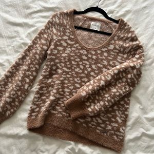 Abercrombie & Fitch Carmel Fuzzy Sweater